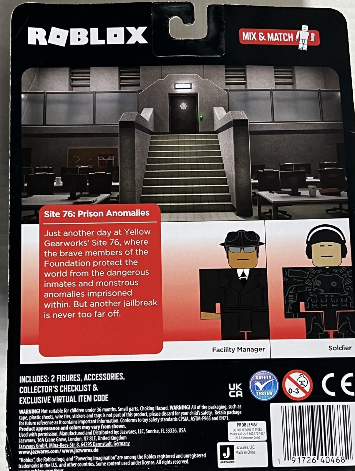 NEW 2021 Roblox Action Collection SITE 76 PRISION ANAMOLIES Game