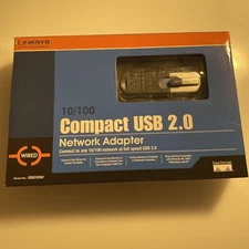 New Cisco Linksys Compact USB 2.0 Network Adapter USB200M Sealed zat