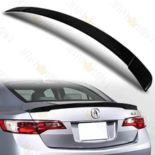 FOR 13-18 ACURA ILX W-POWER PEARL BLACK REAR TRUNK DUCKBILL SPOILER WING