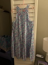 Lilly Pulitzer Women's Sz L Jerrica Mini Dress Ruffle Sleeveless Tiered Dress