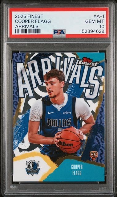 2025 TOPPS FINEST ARRIVALS REFRACTOR COOPER FLAGG ROOKIE PSA 10 #A-1