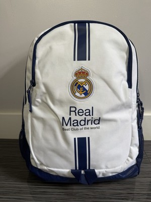 Real Madrid FC Book bag Backpack Mochilla White Blue 16x12x6 Football Club