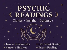 Psychic Reading: 3 Questions - FAST SAME DAY DELIVERY. Empath/Telepath/Medium