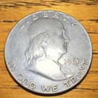 1961 Franklin Half Dollar 50C Silver Coin Philadelphia Mint