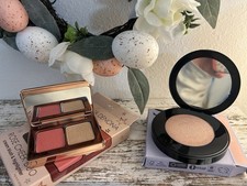 Natasha Denona Rose Cheek Duo Blush  Saie Glow Sculpt Highlighter Pink Gold