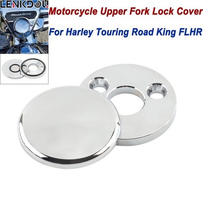 Chrome Front Fork Lock Cover Fits For Harley 1994-2024 Road King Models FLH FLHR