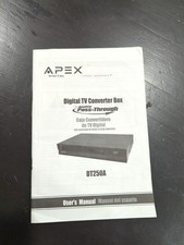 APEX DT250A Digital TV Tuner Converter Box Manual