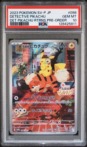 2023 POKEMON JAPANESE SV-P PROMO #098 DETECTIVE PIKACHU PSA 10