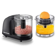 2 In 1 Mini Food Processor, 1.5 Cup Mini Chopper and Citrus Juicer for Cuttin...