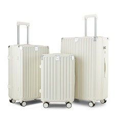 3-Piece Large-Capacity ABS Hardshell LuggageS...