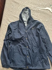 Suavecito Pomade skull Lined Windbreaker with hood Men's Size XL