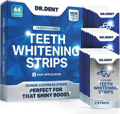 Professional Teeth Whitening Strips - Pack of 44 Strip - 22 Treatments Kit - Saf