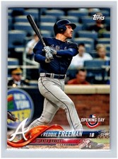 2018 Topps Opening Day Freddie Freeman #143 Atlanta Braves MLB Baseball Base Set