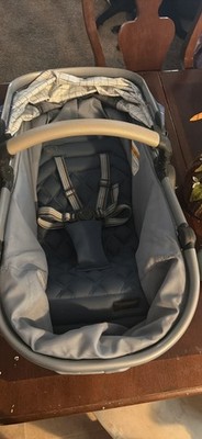 Cybex Balios S Soft Carrycot Bassinet Canopy Handle Harness Blue/Gray Plaid