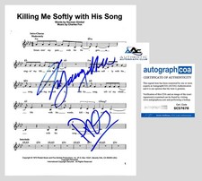 LAURYN HILL AND PRAS AUTOGRAPH SIGNED KILLING ME SOFTLY FUGEES SHEET MUSIC ACOA