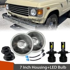 7 Round Headlight Conversion Kit with H4 For Toyota Land Cruiser FJ60 1981-1983