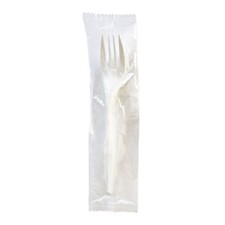 Boardwalk FORKMWPPIW Wrapped Polypropylene Plastic Fork Cutlery 1000/CT New
