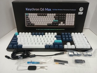 Keychron Q6 Max Wireless Brown Switch RGB Mechanical Keyboard, Black