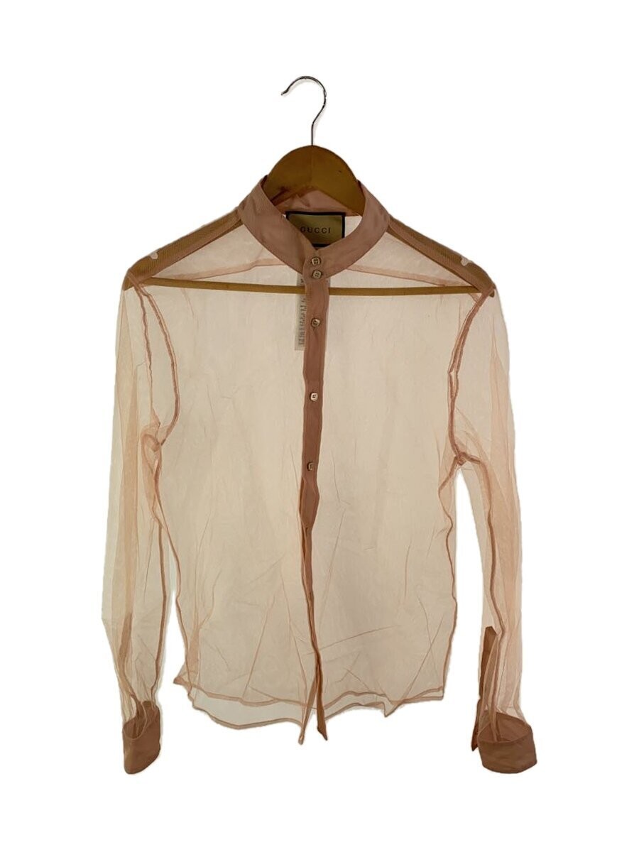 GUCCI Pink Long Sleeve Shirt Size 40 Luxury Cotton Top