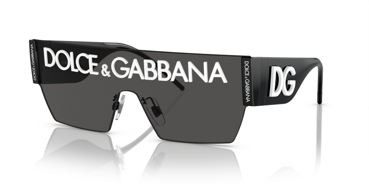 Dolce & Gabbana Black/Grey Dg2233 01/87 Man Sunglasses Metal Cat Eye Normal Shaded - Image 3