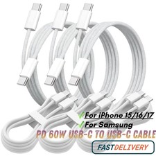USB-C to USB-C Cable Fast Charger For iPhone 17 16 15Pro Samsung Lot Type C Cord