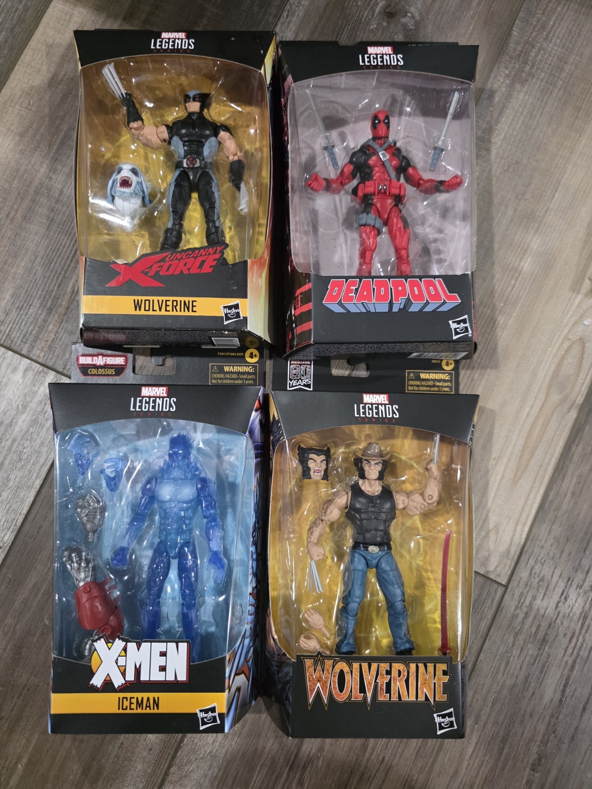 Marvel Legends X-Men Lot Xforce Wolverine Deadpool Ice Man Logan