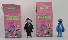 Lot Of 2 Super7 Reaction Sesame Street Super Grover Count Blind Box Figures