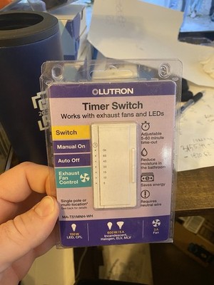 LUTRON White Timer Switch MA-T51MNH-WH Brand New Sealed