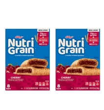 Nutri-Grain Soft Baked Breakfast Bars Made Kids Snacks Cherry, 2 Boxes - 16 Bars