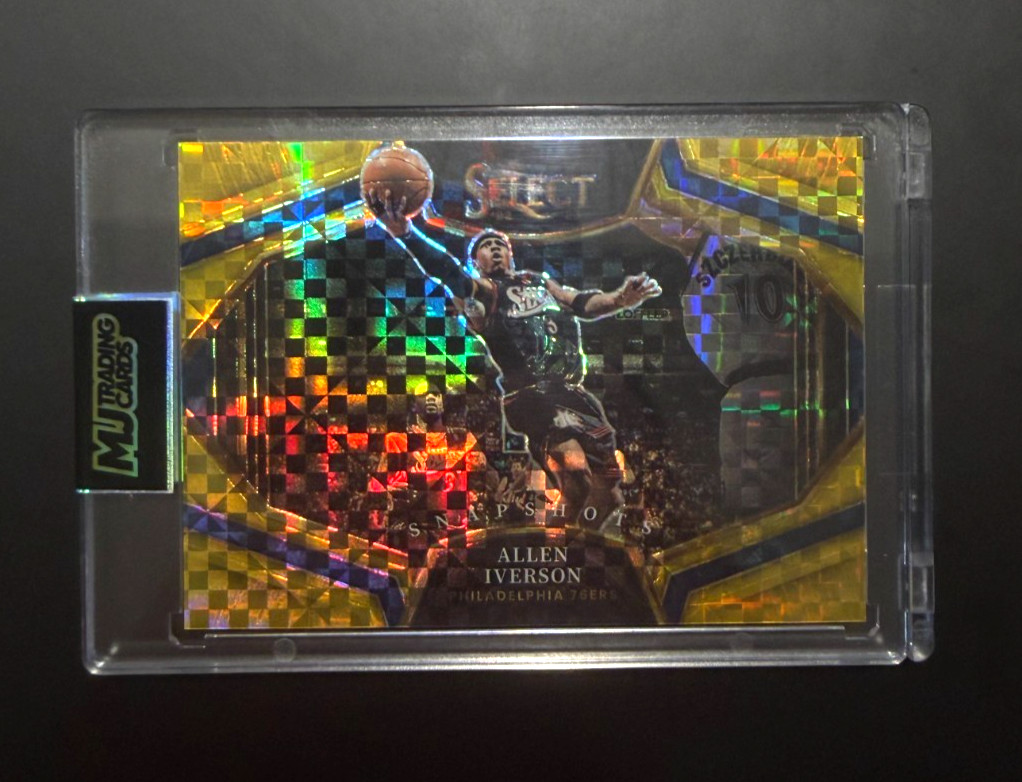 ALLEN IVERSON 2022-23 Panini Select Snapshots Gold Prizm #19 3/10