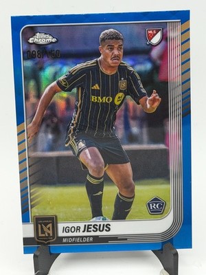 2025 Topps Chrome MLS Igor Jesus Blue Rookie RC /150 LAFC #23