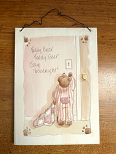 Teddy Bear Nursery Wall Hanging Sign "Teddy Bear Teddy Bear Say Goodnight"