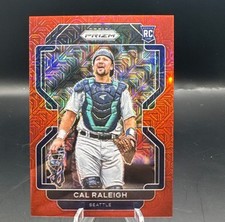 🔥 2022 Panini Prizm #241 Cal Raleigh Rookie RC Red Mojo /149 Mariners 🔥