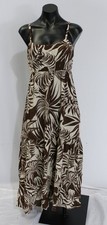 Sanctuary Women's Brooke Floral Print Tank Midi Dress MK1 Brown Small NWT