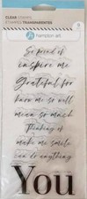 Hampton Art Clear Stamps YOU Inspirational Encouraging Words Phrases 9 Pc
