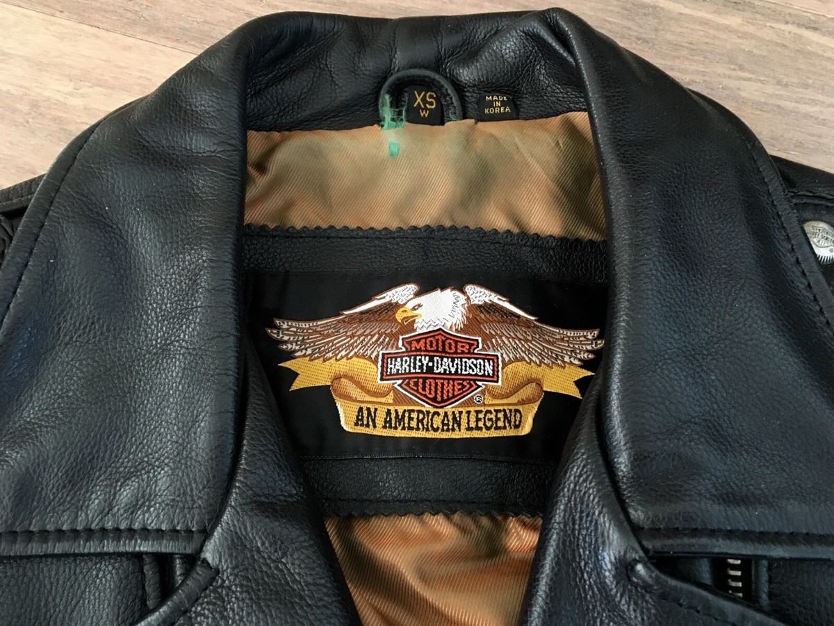 vintage women's Size XS Harley Davidson Leather Motorcycle Jacket