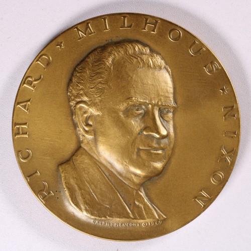 Richard Nixon Präsidenten Bronzemedaille 2,75 Zoll Durchmesser - Bild 1 von 2