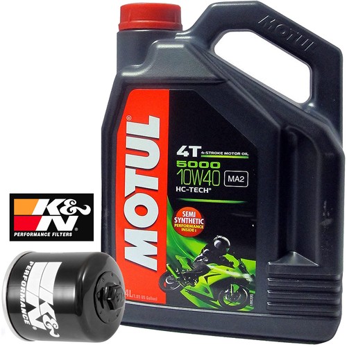 Kawasaki ZX 1000 ZX10R ABS 2016 Motul 5000 Engine Oil And K&N Filter