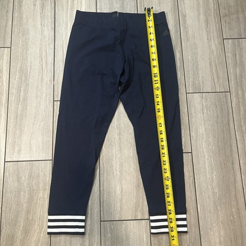 Adidas Girls Navy Stripped Leggings Size 12-14 - Picture 2 of 6