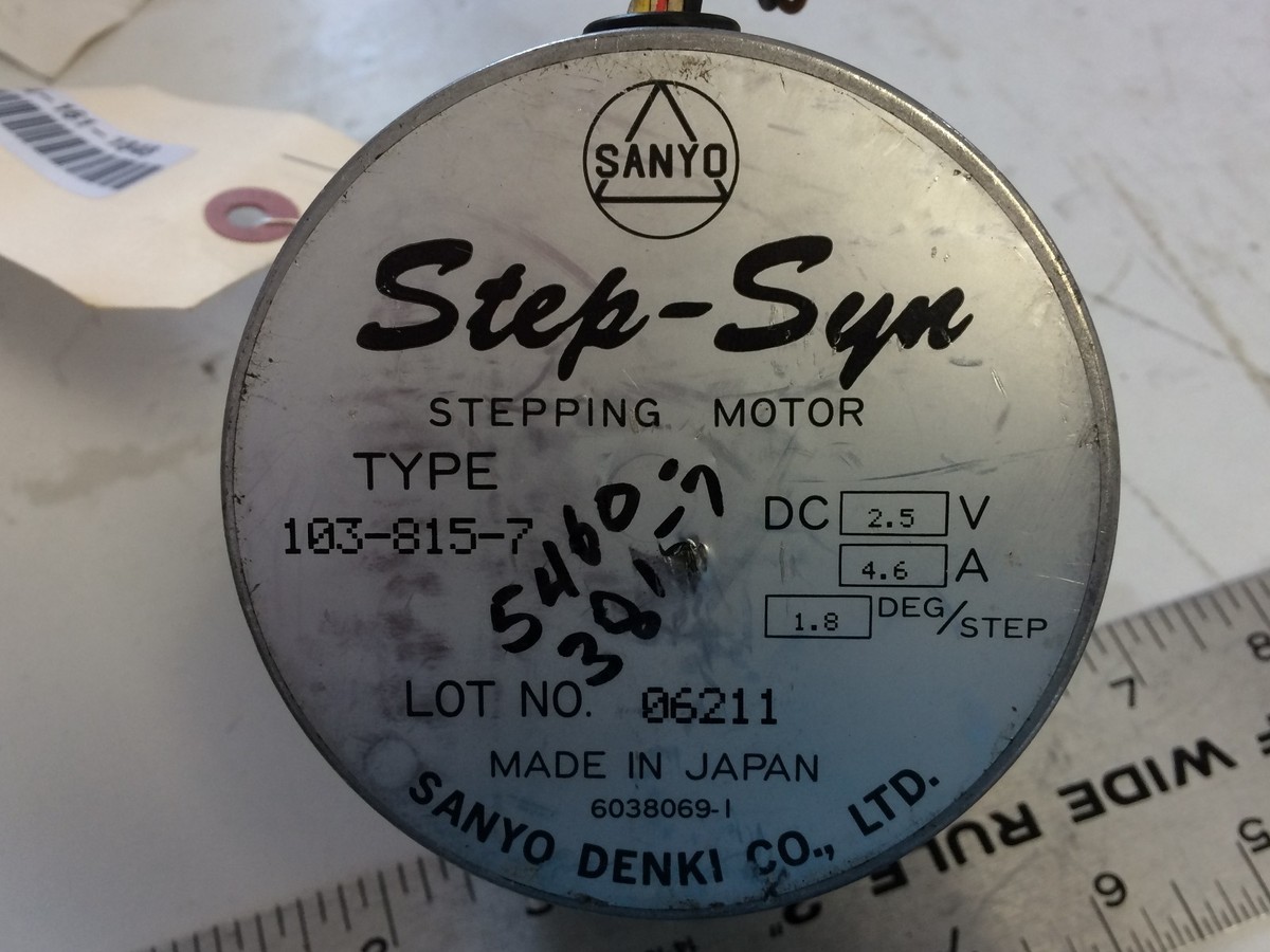 SANYO DENKI 103-815-7 ,STEP-SYN,STEPPING MOTOR,SHAFT SANYO DENKI 103-815-7 ,STEP-SYN,STEPPING MOTOR,SHAFT