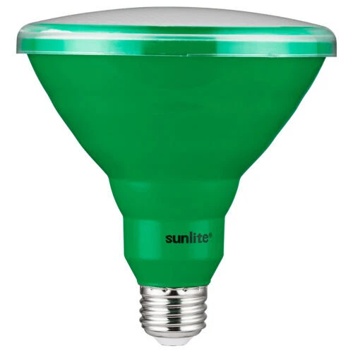 Sunlite LED PAR38 Colored Recessed Light Bulb 15W (75W Equal) Green, 3-Pack - Image 2 of 2