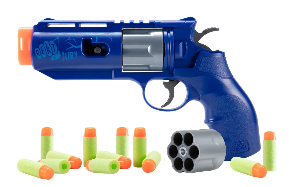 Umarex Rekt Jury CO2 Powered 6 Round Foam Dart Launcher, Blue