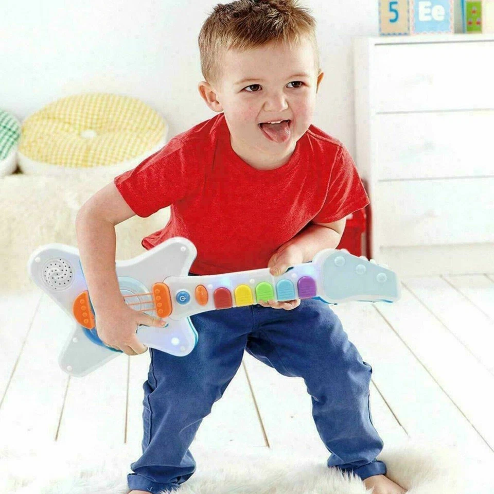 Kids Rock N Roll Light Up & Sound Guitar Toy Play Child Musical Instrument - Image 4 of 4