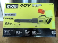 NEW RYOBI 40Volt 40V HP Brushless Whisper Series 160MPH 650CFM Blower -Tool Only