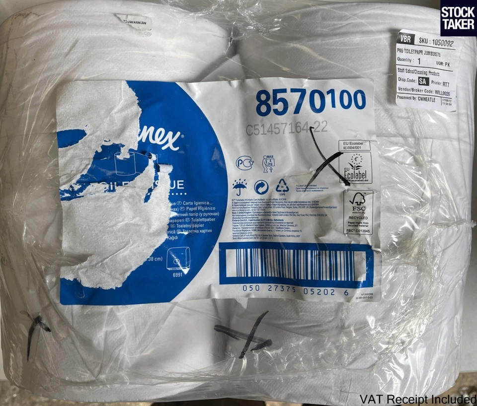 KIMBERLY-CLARK (6-Rolls) Kleenex 8570 Jumbo Toilet Tissue White 2-Ply Paper (VAT Invoice)