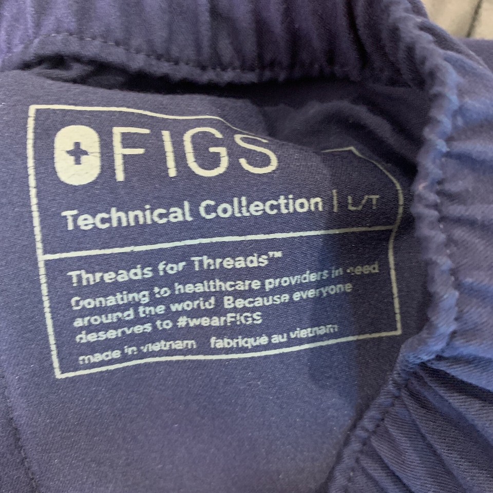 Figs Scrub Pants Mens Large Tall Blue Technical Collection Comfort