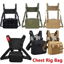 Tactical Combat Chest Rig Bag Vest Bags Front Pouch Recon Concealed Carry Pouch