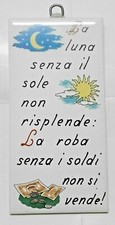 MATTONELLA  in  CERAMICA  "La luna senza il sole...."