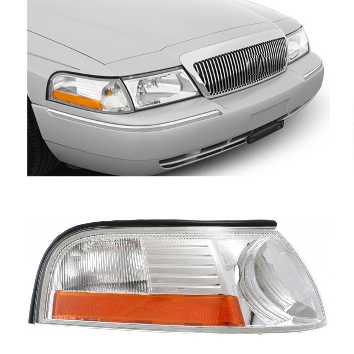 For 2003-2005 Mercury Grand Marquis Side Reflector Light Passenger