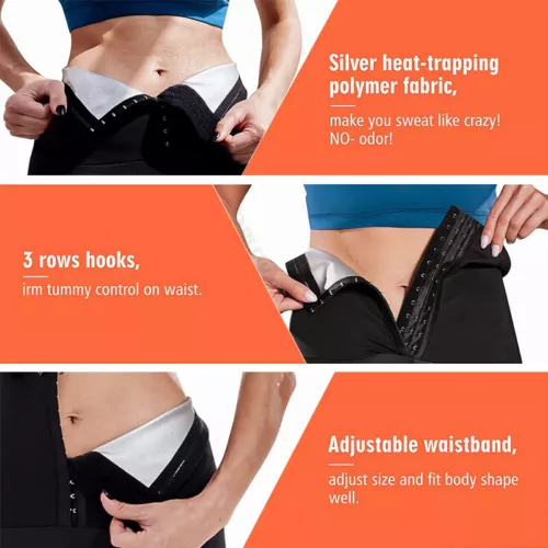 Sauna Leggings für Damen Jogginghose High Waist Kompressionsshorts Abnehmen Hot - Bild 7 von 43